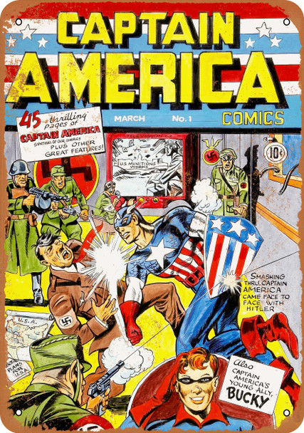Captain America #1 - Metal Sign