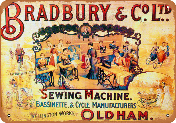 Bradbury Sewing Machines - Metal Sign