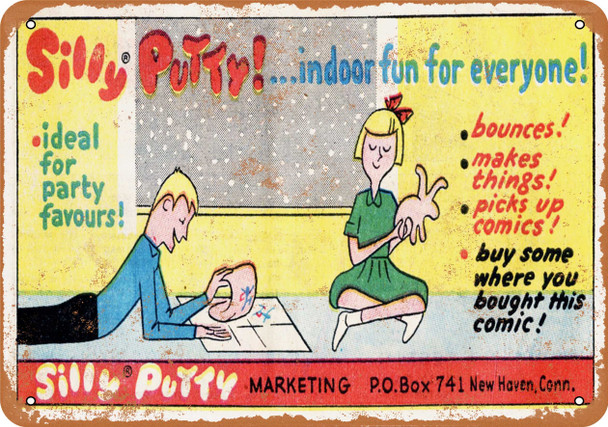 1965 Silly Putty Indoor Fun for Everyone - Metal Sign