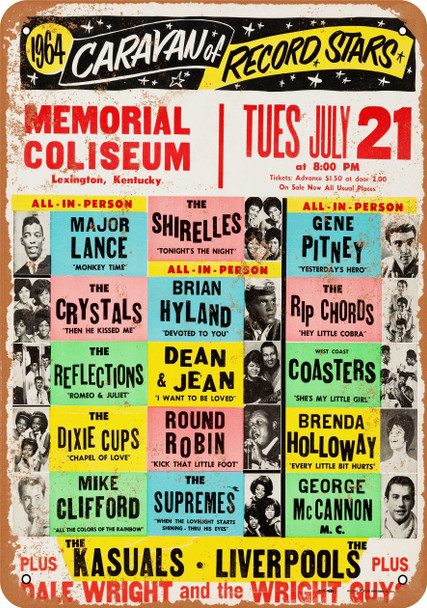 1964 Caravan of Record Stars - Metal Sign 1964 Caravan of Record Stars - Metal Sign