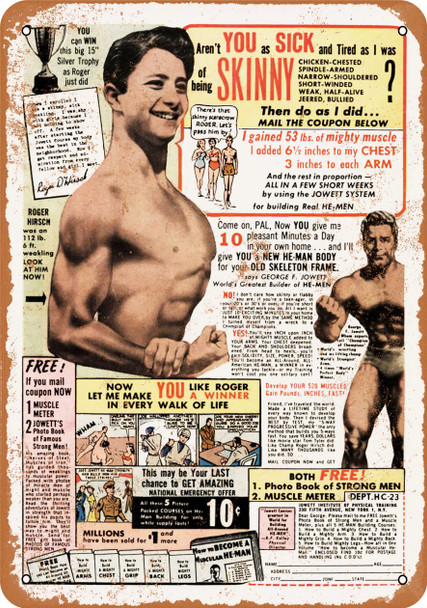 1952 Become a Muscular He-Man - Metal Sign