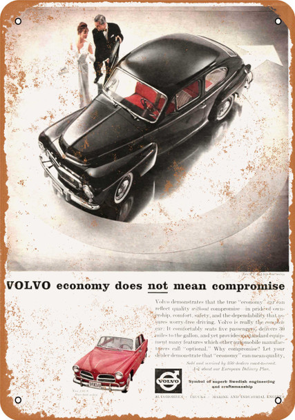1959 Volvo PV 544 - Metal Sign
