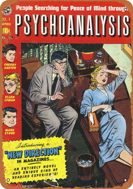 1955 Psychoanalysis Comic 2 - Metal Sign