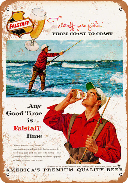 Falstaff Beer - Metal Sign