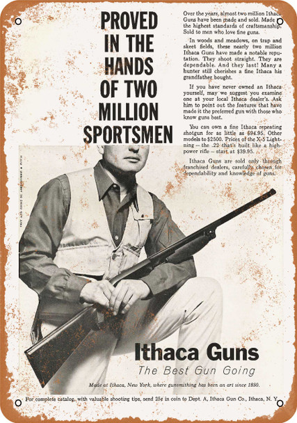 1960 Ithaca Shotguns - Metal Sign 2