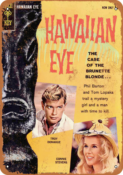 1963 Hawaiian Eye Comic - Metal Sign