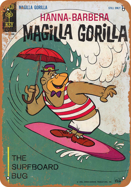 1964 Magilla Gorilla Comic - Metal Sign