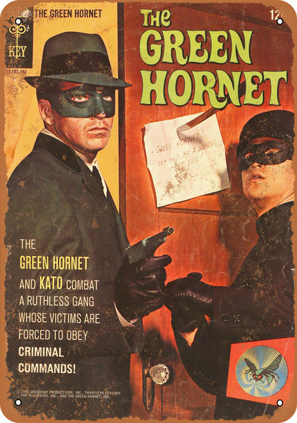 1967 The Green Hornet Comic - Metal Sign