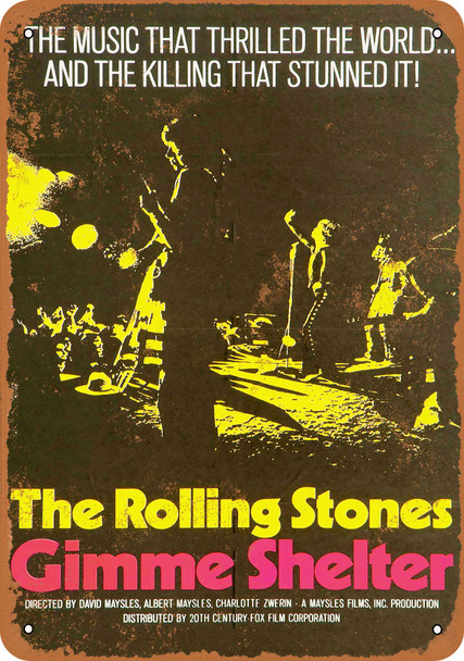 1970 The Rolling Stones Gimme Shelter - Metal Sign