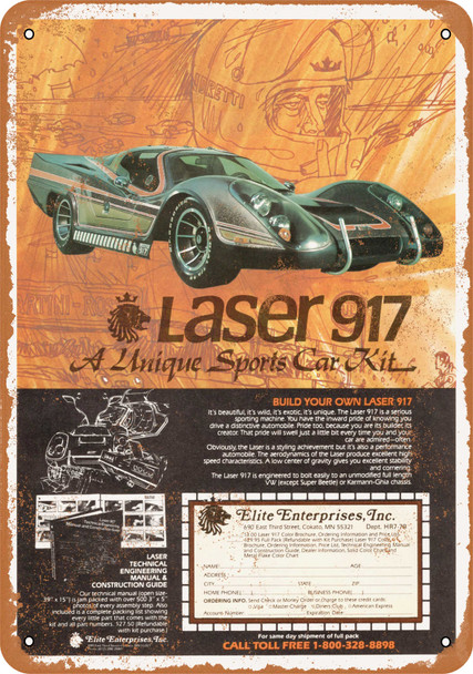 1979 Laser Sports Car Kit - Metal Sign