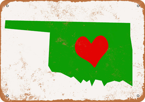 Love Heart Oklahoma - Metal Sign