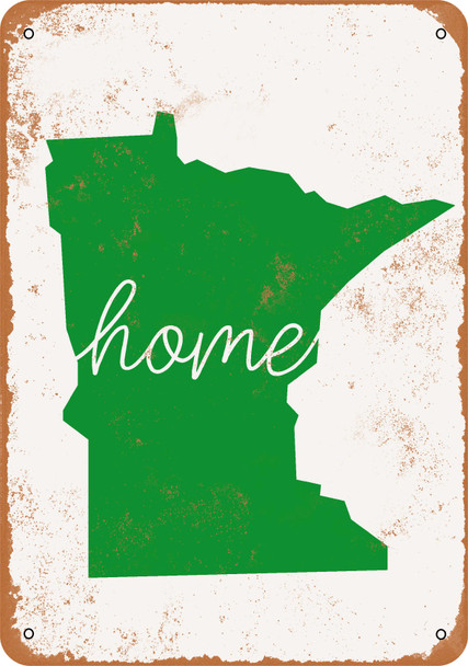 Home Minnesota - Metal Sign