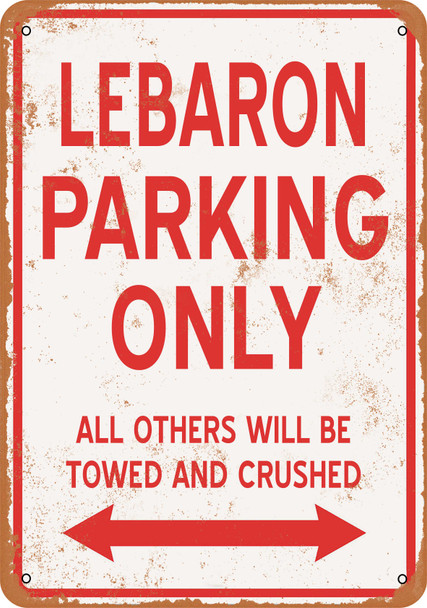 LEBARON Parking Only - Metal Sign
