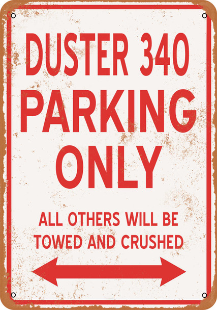 DUSTER 340 Parking Only - Metal Sign DUSTER 340 Parking Only - Metal Sign