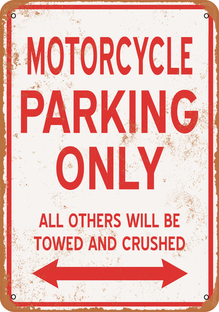 MOTORCYCLE Parking Only - Metal Sign