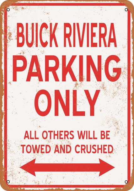 BUICK RIVIERA Parking Only - Metal Sign