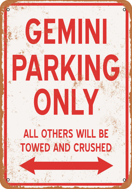 GEMINI Parking Only - Metal Sign