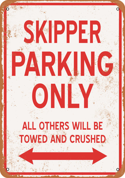 SKIPPER Parking Only - Metal Sign