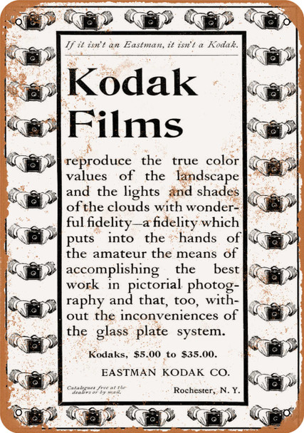 1899 Kodak Films - Metal Sign