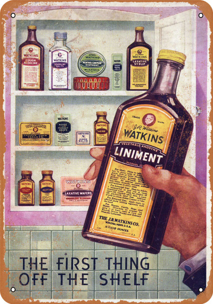 1936 Watkins Liniments and Medicines - Metal Sign