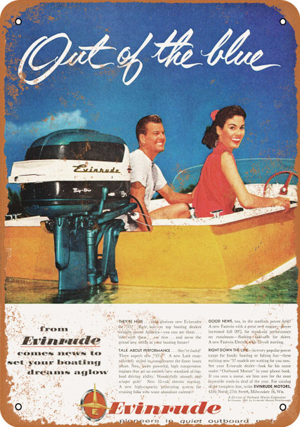 1957 Evinrude Boat Motors - Metal Sign 2