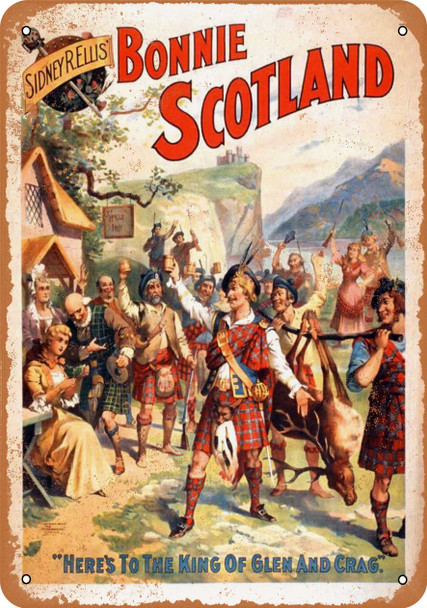 1895 Bonnie Scotland Play - Metal Sign