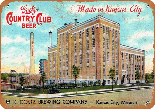 Goetz Brewing Company - Metal Sign