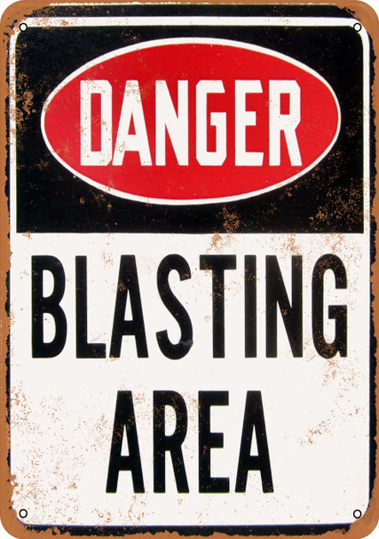 Danger Blasting Area - Metal Sign
