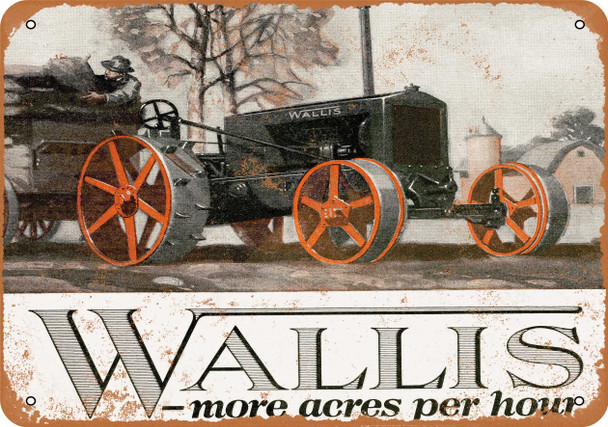 1920 Wallis Tractors - Metal Sign