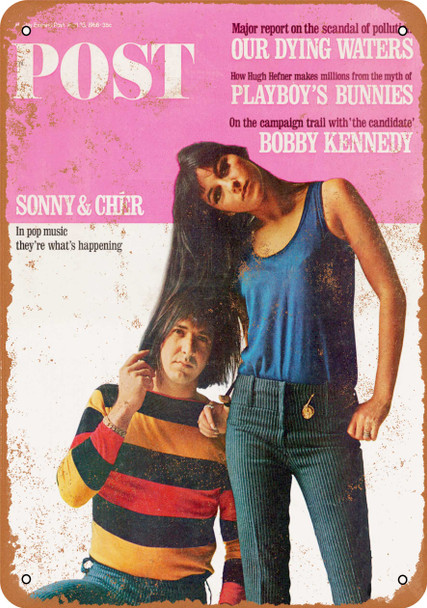 1966 Sonny and Cher - Metal Sign 1966 Sonny and Cher - Metal Sign