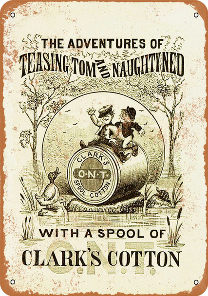 1879 Clark's Cotton Thread - Metal Sign