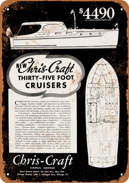 1936 Chris-Craft Cruisers - Metal Sign