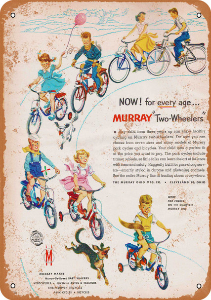 1954 Murray Bicycles - Metal Sign