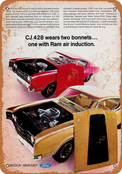 1969 Ford CJ 428 Engine - Metal Sign