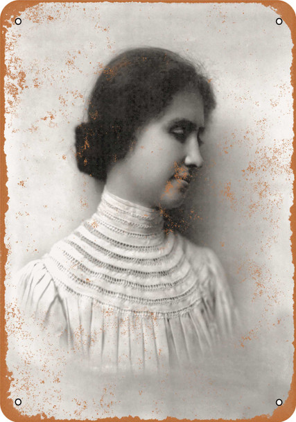 1905 Helen Keller Portrait - Metal Sign