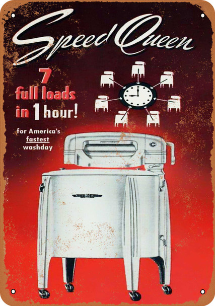 1949 Speed Queen Washing Machine - Metal Sign