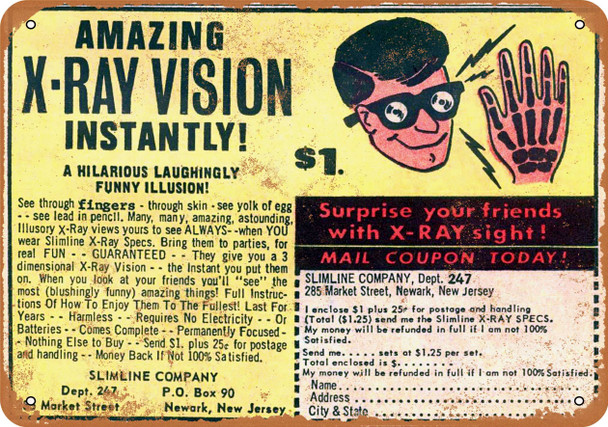 1966 X-Ray Specs - Metal Sign