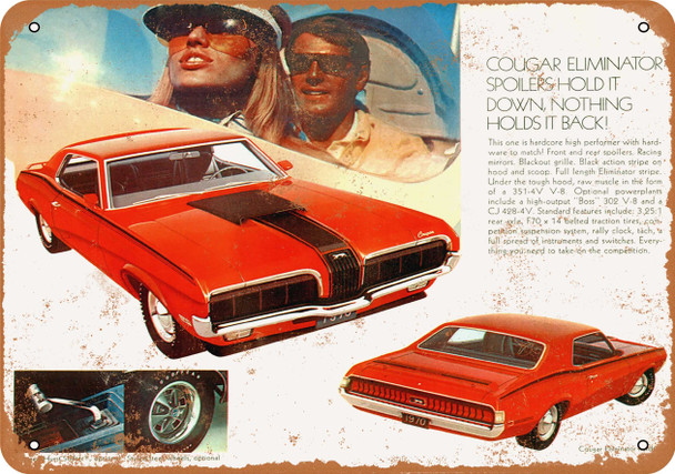 1970 Mercury Cougar Eliminator - Metal Sign
