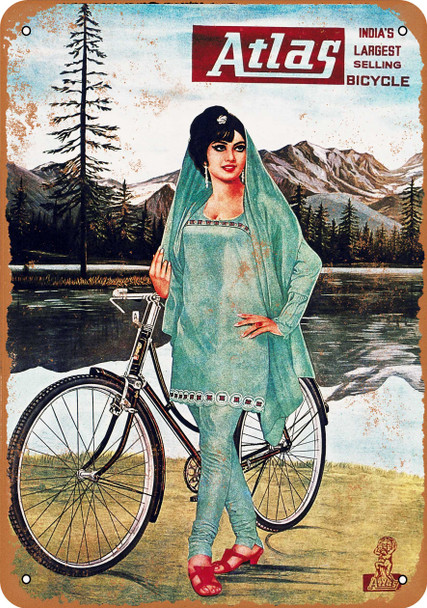 1971 Atlas Bicycles India - Metal Sign