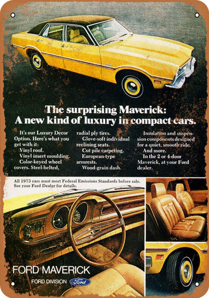 1973 Ford Maverick - Metal Sign