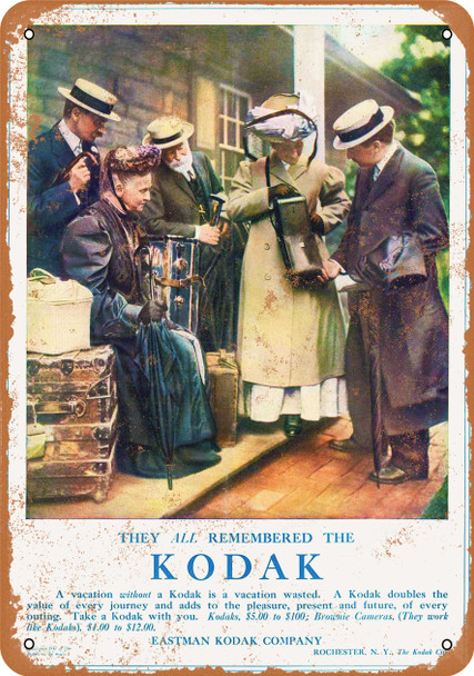 1890s Kodak Cameras - Metal Sign 3