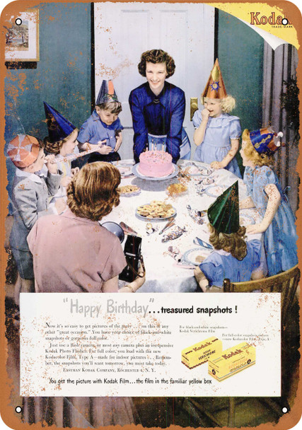 1950 Kodak Film for Children's Birthdays - Metal Sign