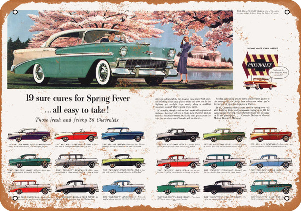 1956 Chevrolet Line-Up - Metal Sign