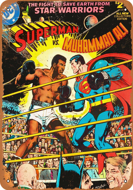 1978 Ali vs. Superman Comic - Metal Sign