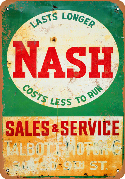 Nash Sales and Service - Metal Sign