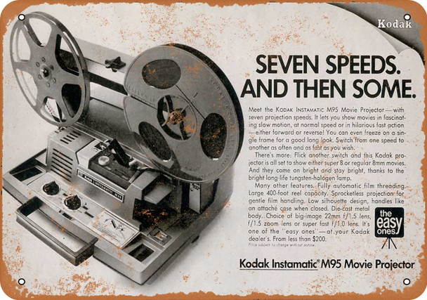 1969 Kodak M95 Movie Projector - Metal Sign