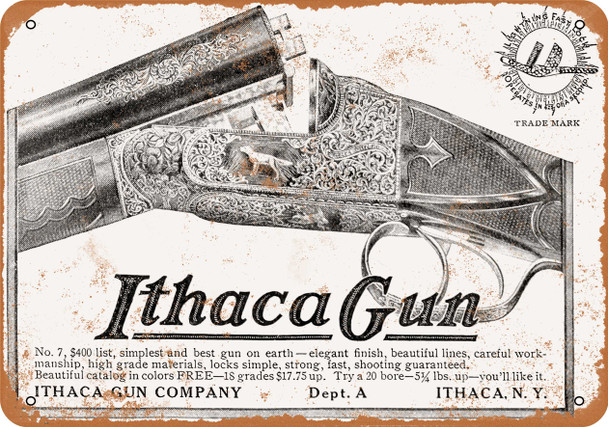 1910 Ithaca Shotguns - Metal Sign