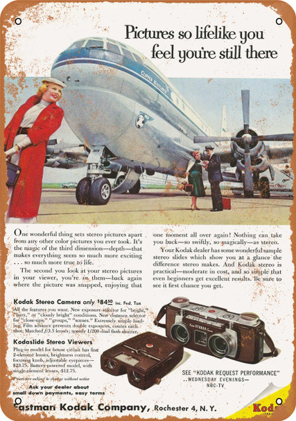 1955 Kodak Stereo Camera - Metal Sign