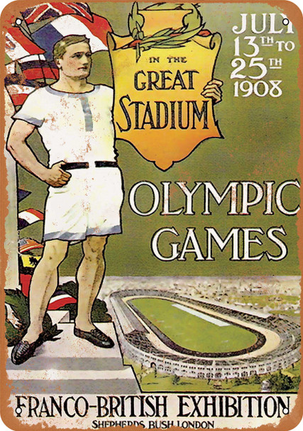 1908 Olympic Games in London - Metal Sign