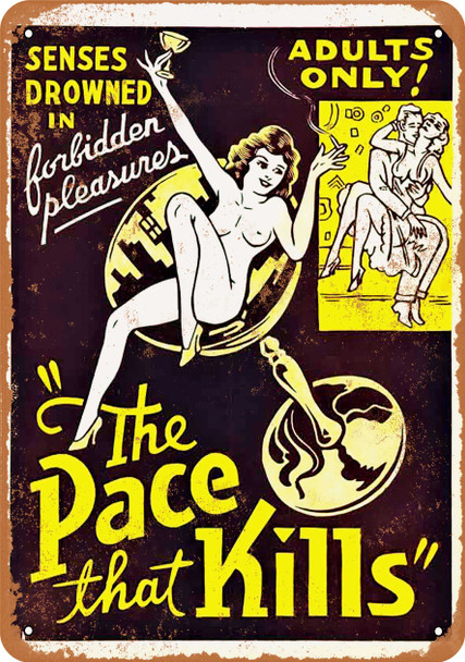 1935 The Pace That Kills Movie - Metal Sign